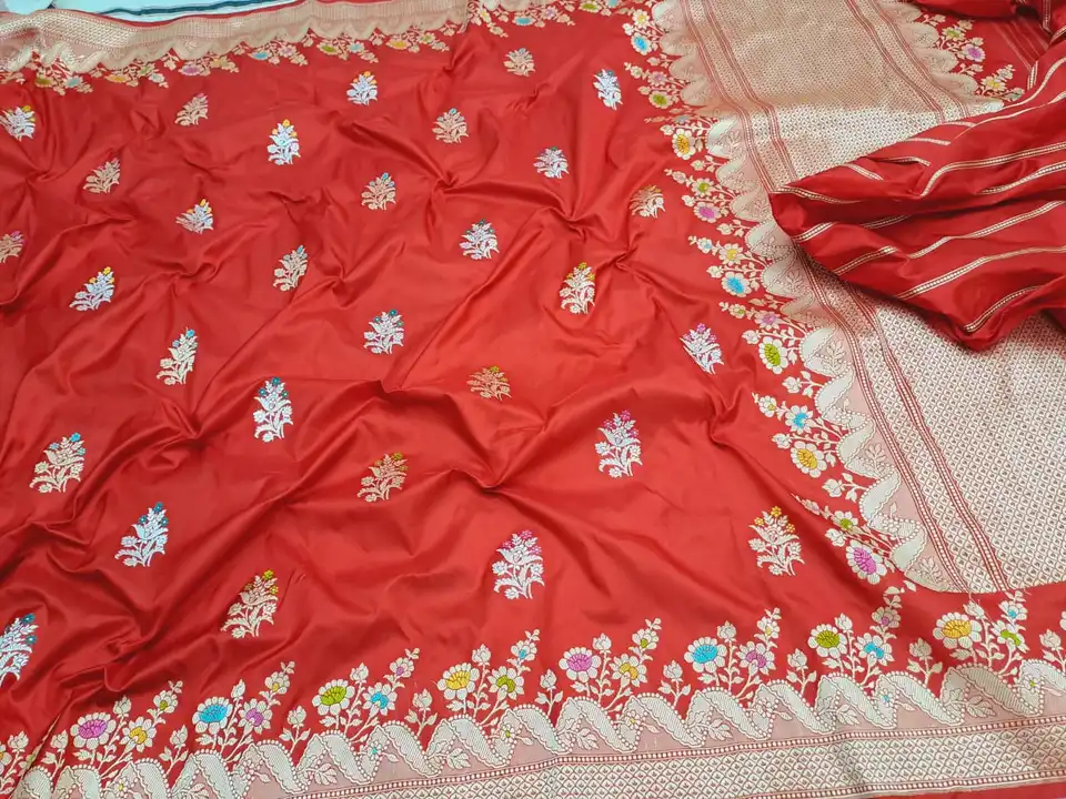 Banarasi Handloom katan silk kadua meenakari with sona Rupa zari  uploaded by A.M.R Fabrics™ on 1/17/2024