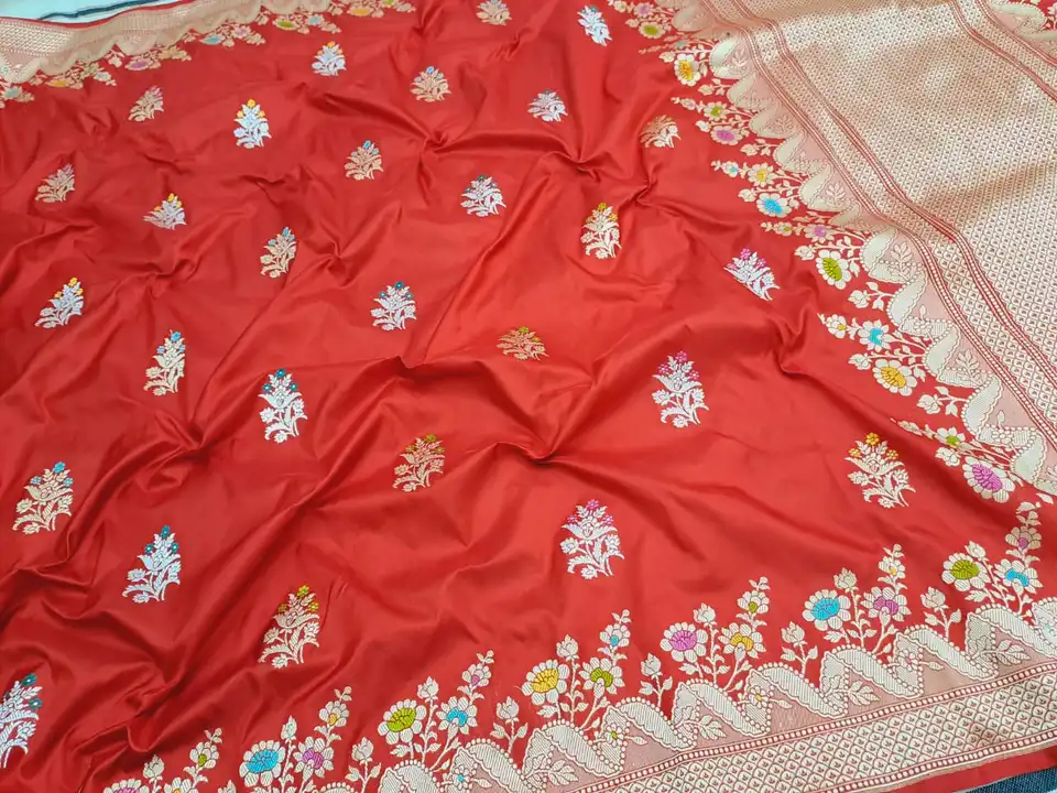Banarasi Handloom katan silk kadua meenakari with sona Rupa zari  uploaded by A.M.R Fabrics™ on 1/17/2024
