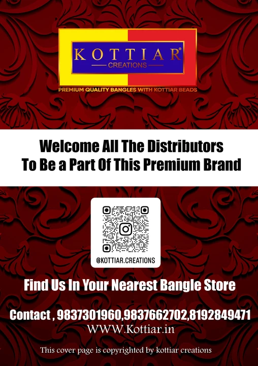 Visiting card store images of Kottiar creations