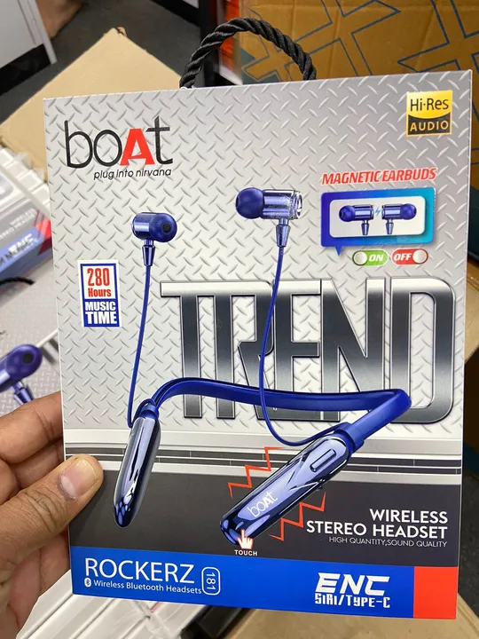 Boat Metal & Megantic 🧲 On-Off Sensor  Touch Working Neckband  uploaded by business on 1/18/2024
