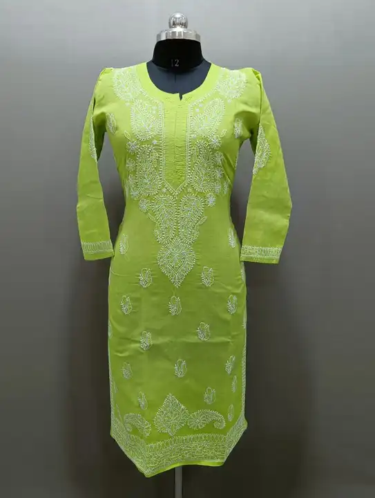 Kurti
Fabric cotton
Length 46
Size 38 to 42
Gala booti daman work. Contact no.  8318704348... uploaded by Msk chikan udyog on 1/18/2024