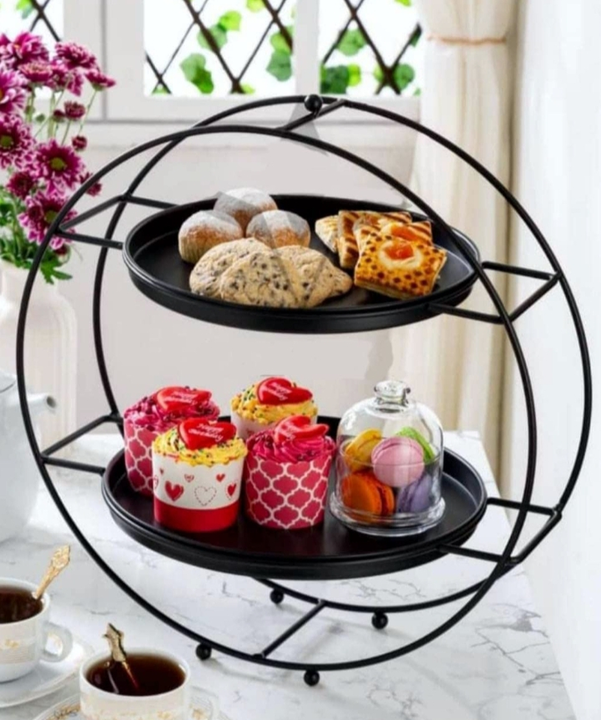 Round buffet organiser cake stand for party | Cup cake muffins Dessert Stand with 2 Shelves ( Copper uploaded by Neumark impex on 1/18/2024