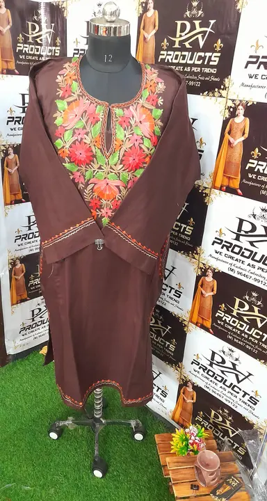 Wollen kashmiri Embroidery pheran at wholesale prices  uploaded by Rv Products on 1/18/2024