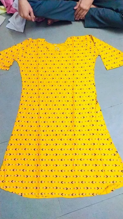 Printed Rayon gown  uploaded by Ridhi Sidhi Creation 9512733183 on 1/18/2024