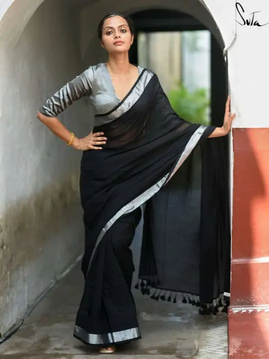 Cotton silk silver jori saree with blouse piece  uploaded by business on 1/19/2024