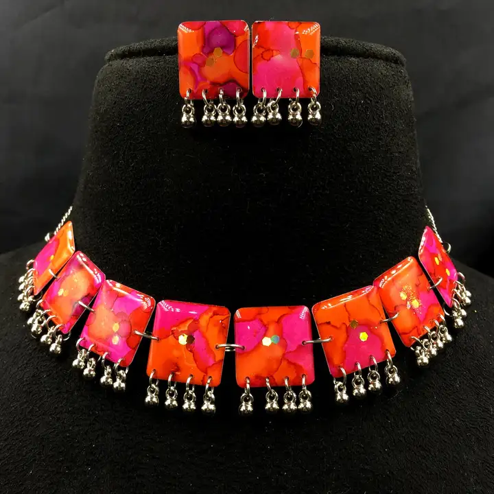 Resin Necklace set  uploaded by business on 1/19/2024