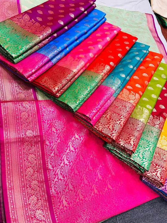 Satin Silk Premium Quality Saree 
Full Saree With Blouse
Colour - 8
Set       - 8
 uploaded by business on 1/19/2024
