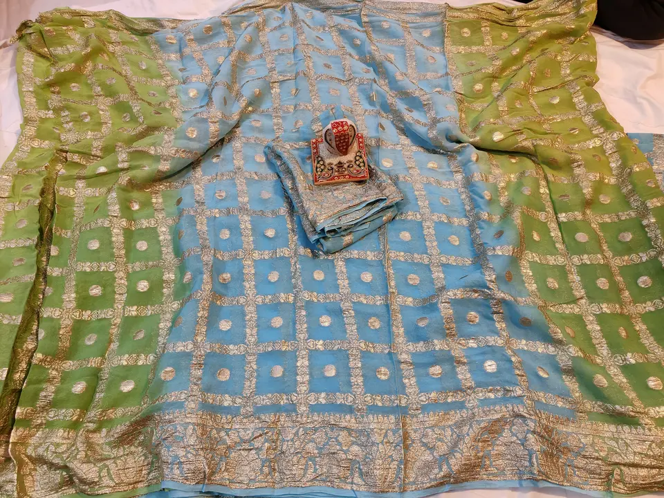 Georgette gharchola saree uploaded by business on 1/19/2024