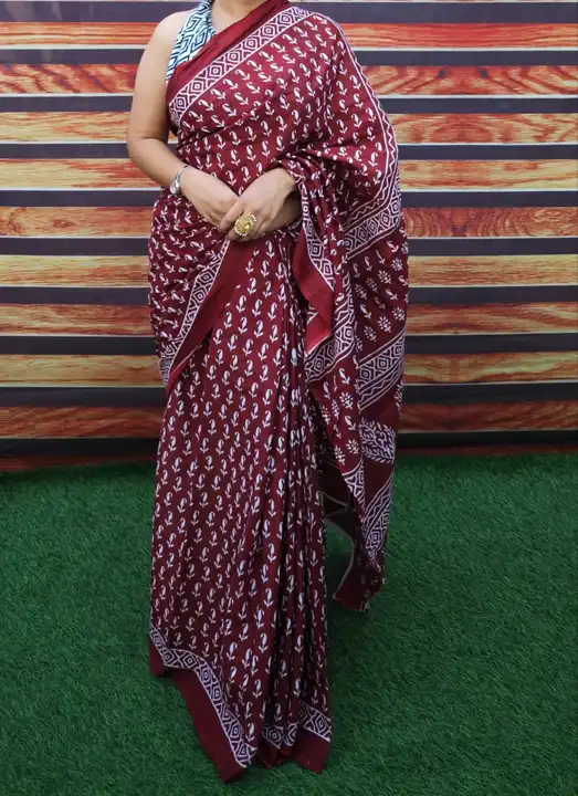 Cotton mulmul saree  uploaded by The print house  on 1/19/2024