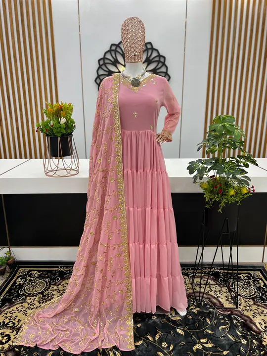 Gown with dupaatta  uploaded by MAHADEV FASHION on 1/20/2024