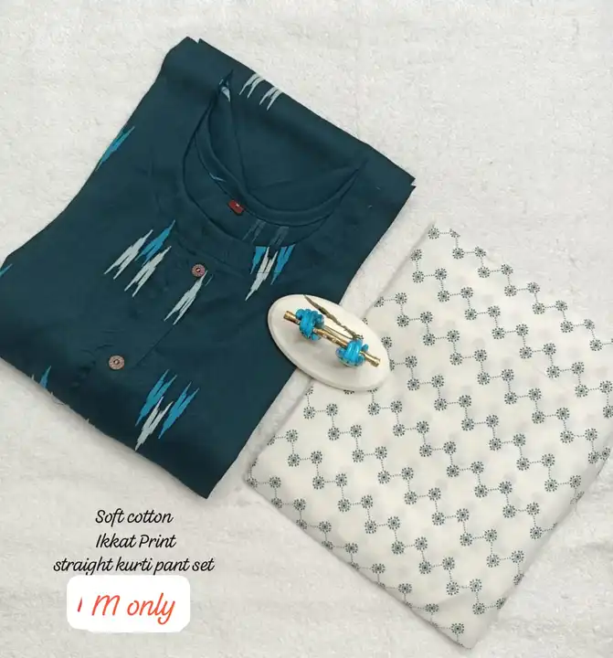 Premium Ikkat Cotton Printed Kurta with Pant  uploaded by business on 1/20/2024