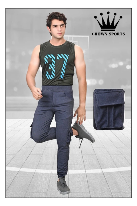 Imported Denim laycra heavy quality cargo in black blue color size.M.L.XL uploaded by Crown sports  on 1/20/2024