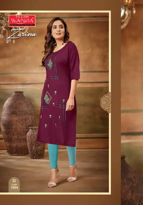 Post image Wanna® Product 

🎀Launch New Fancy Rayon Slub Embroidery Fancy Kurti Catalogue🎀

📕Catalogue name :" Zarina 7👌🏻"

💵Rate : ~295~/- only 💵
*Sale rate- 180/-*

👗Designs : 8

✂Sizes :  XXL

👘Fabric Details :Finest Quality of Rayon Slub Pure qualit