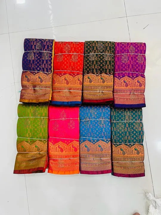Ambose Premium Quality With Syroski Stone Saree 
Full Saree With Blouse
Colour - 8 
Set       - 8
 uploaded by H.A Traders on 1/20/2024
