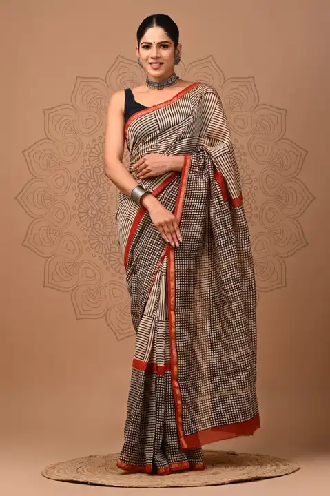 Chanderi silk saree  uploaded by The print house  on 1/20/2024