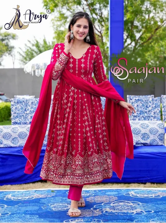 Reyon sluv gown Pent With Dupatta  uploaded by business on 1/20/2024