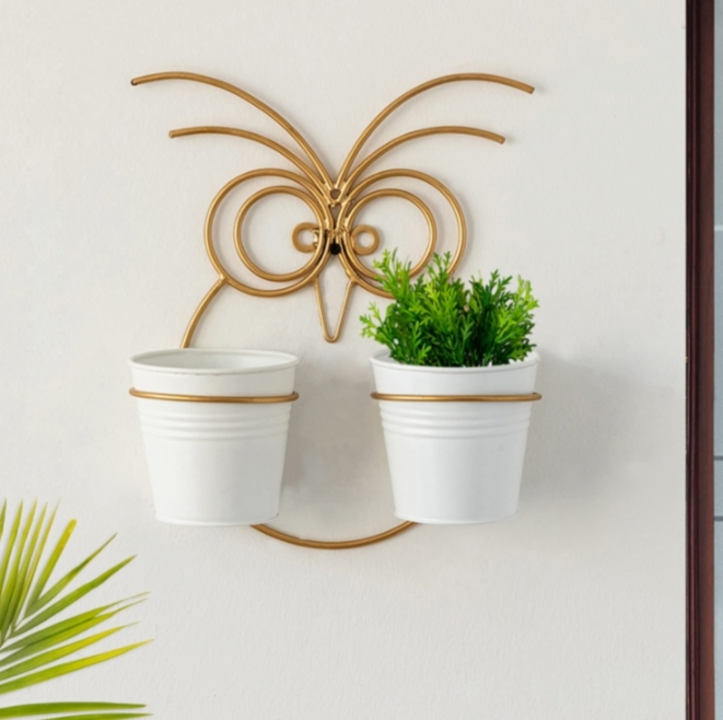 'Owl' Wall Planters for Balcony Living Room (Iron, Brass Finish, 12 Inch) | Wall Hanging Planter Po uploaded by Neumark impex on 1/20/2024
