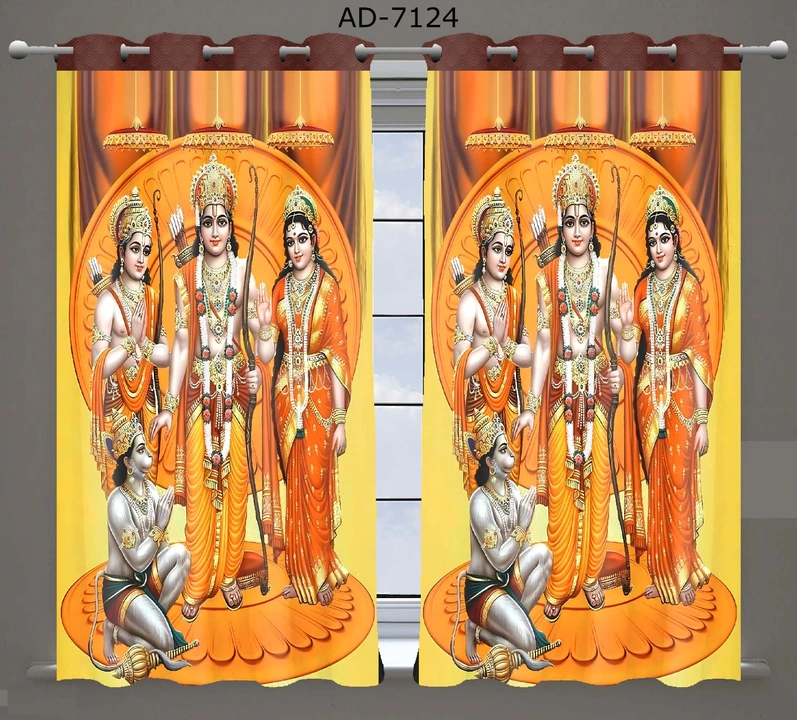 Jai Shree Ram Curtain uploaded by Vivaan Textile (Vivrose) on 1/21/2024