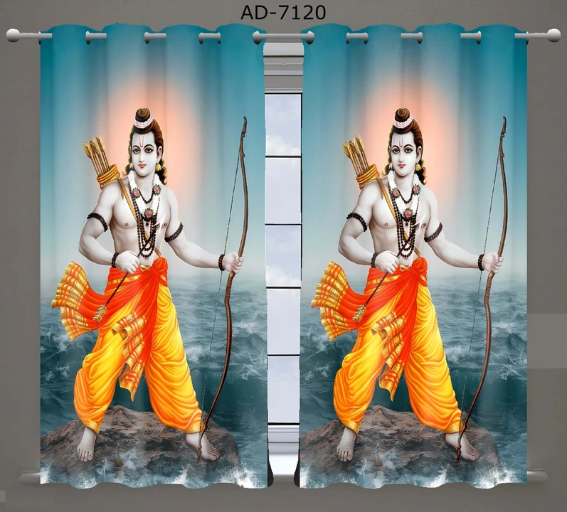 Jai Shree Ram Curtain uploaded by Vivaan Textile (Vivrose) on 1/21/2024