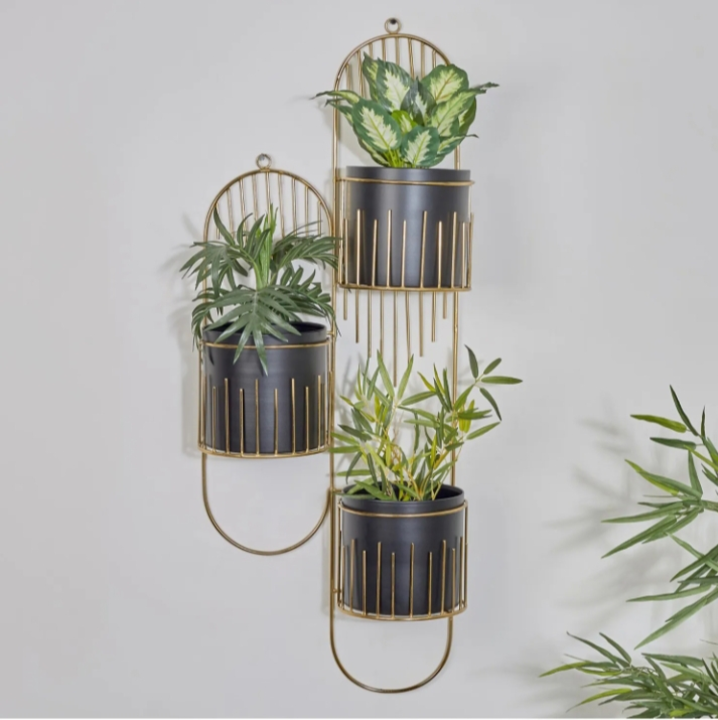  Wall Planters for Balcony Living Room (Iron, Brass Finish, 13 Inch) | Wall Hanging Planter Pot uploaded by Neumark impex on 1/21/2024