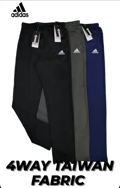 Post image *MENS HIGH PREMIUM TRACKPANTS 
Brand : ADIDAS ND PUMA
Material :4WAY TAIWAN Strechable LYCRA
Style   :Sports 
Size    :M-L-XL-XXL
Fabric  :4WAY Stretchable TAIWAN 
Color   : 3
Ratio   :1-1-1-1
MOQ     : 24 pcs
Price   :
Total Qty: pcs
*Ready for Despatch*
*book ur quantity*