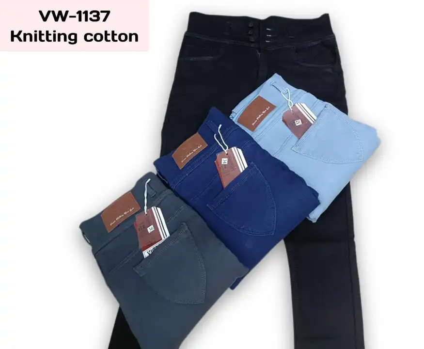 Women's three botton jeans  uploaded by business on 1/22/2024