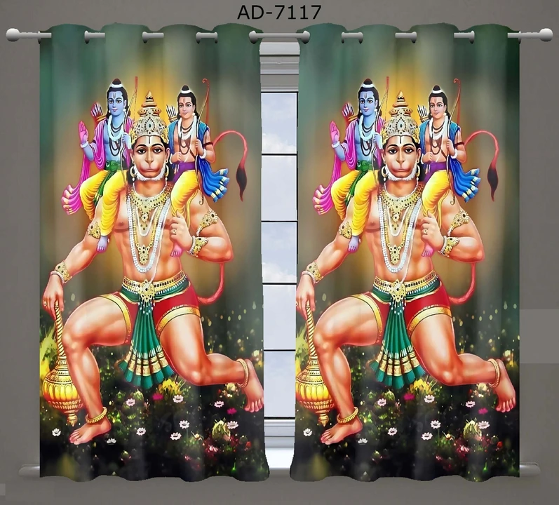 Jai Shree Ram Curtain uploaded by Vivaan Textile (Vivrose) on 1/22/2024