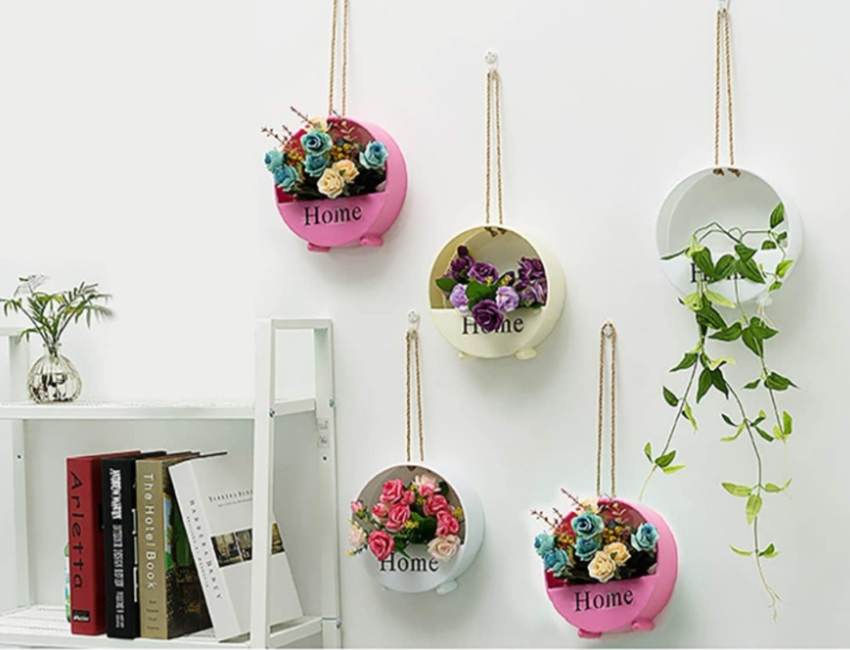 12 in''  round planter outdoor indoor  hanging planter set of 4 uploaded by business on 1/22/2024