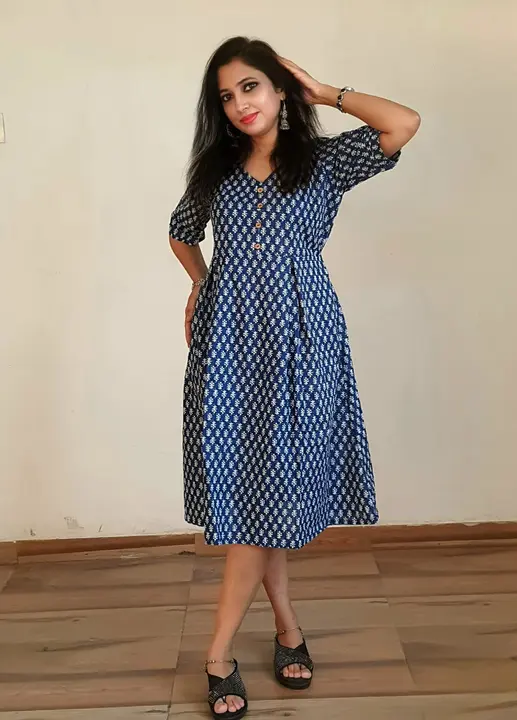 Premium Cotton Printed Aline Dress  uploaded by Vihu fashion on 1/23/2024