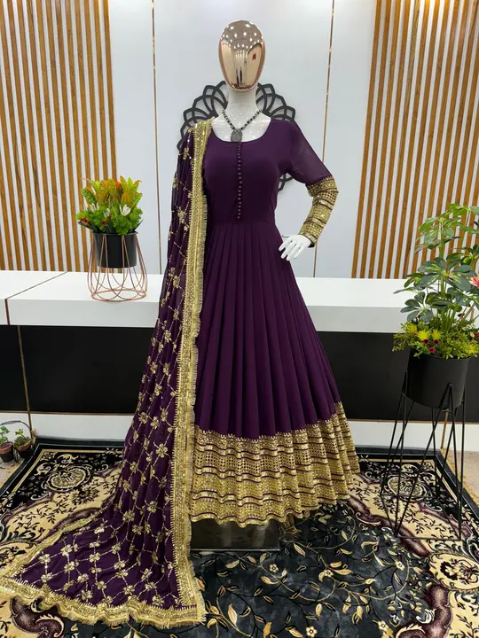 Gown bottom with dupatta uploaded by business on 1/23/2024
