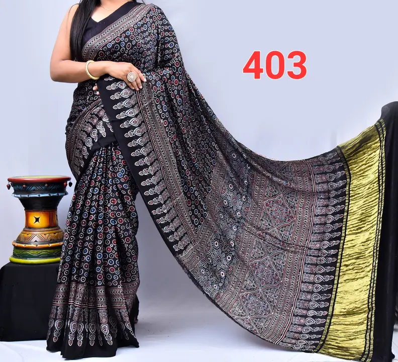 Product uploaded by S.A AJARAKH HEND BALOCK PARINT SAREE on 1/23/2024