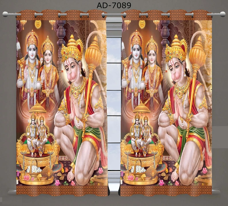Jai Shree Ram Curtain uploaded by Vivaan Textile (Vivrose) on 1/23/2024