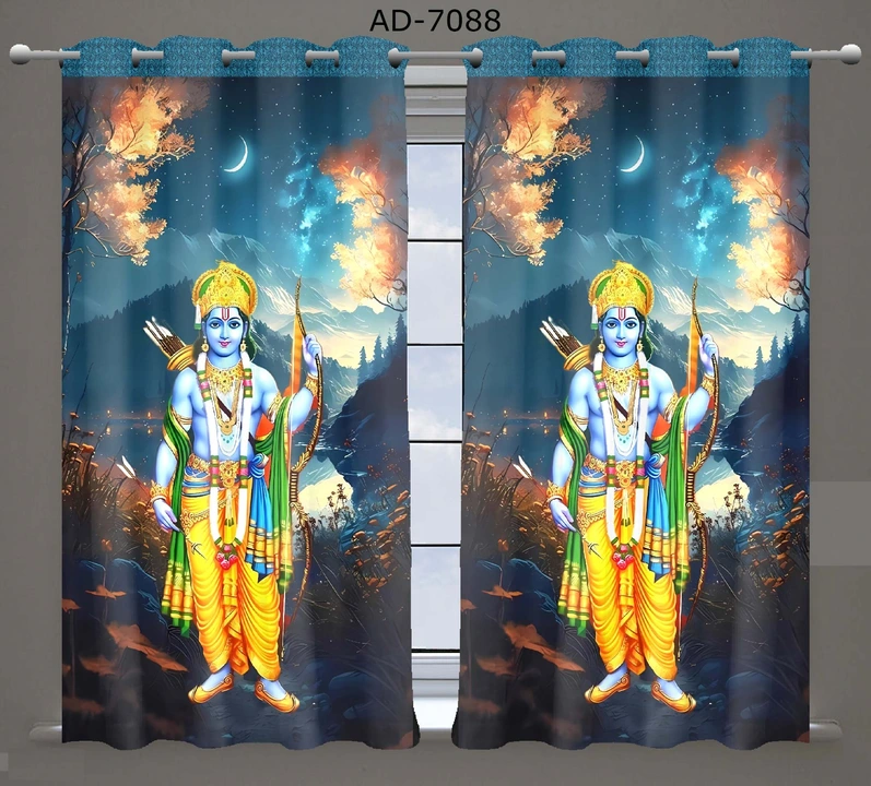 Jai Shree Ram Curtain uploaded by Vivaan Textile (Vivrose) on 1/23/2024