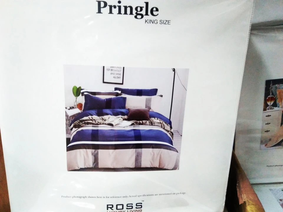 Pringle king size bedsheet  uploaded by Rajesh handloom outlet on 1/23/2024