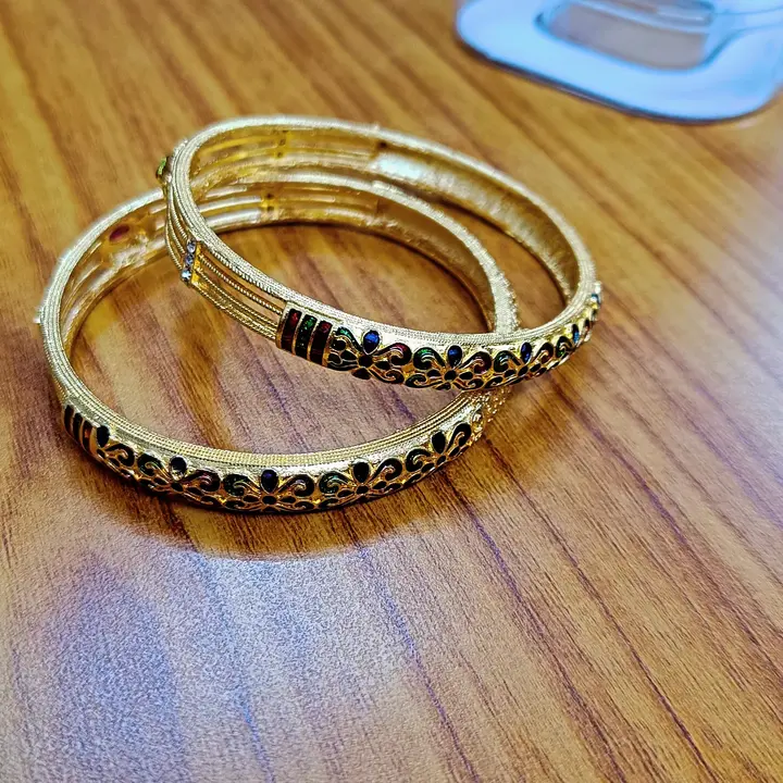 Gold plated bangles  uploaded by Krishna collection on 1/23/2024