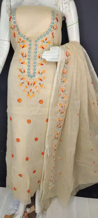 Kota doria embroidery work suit  uploaded by Ansari Handloom on 1/24/2024