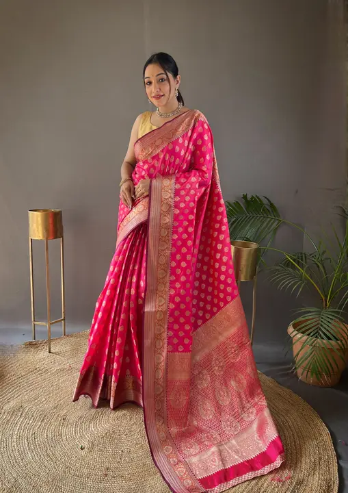 FRESH ARRIVAL❤️  *Name : sanskruti*  Description - rosy soft silk saree with beautiful border and ri uploaded by business on 1/24/2024