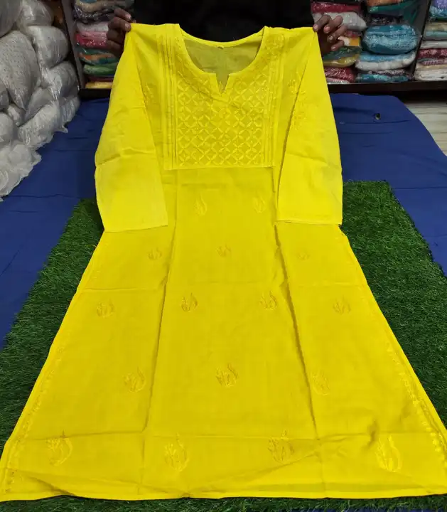 Chikan kurti  uploaded by Lcf crafts (lucknow Chikan factory) on 1/24/2024