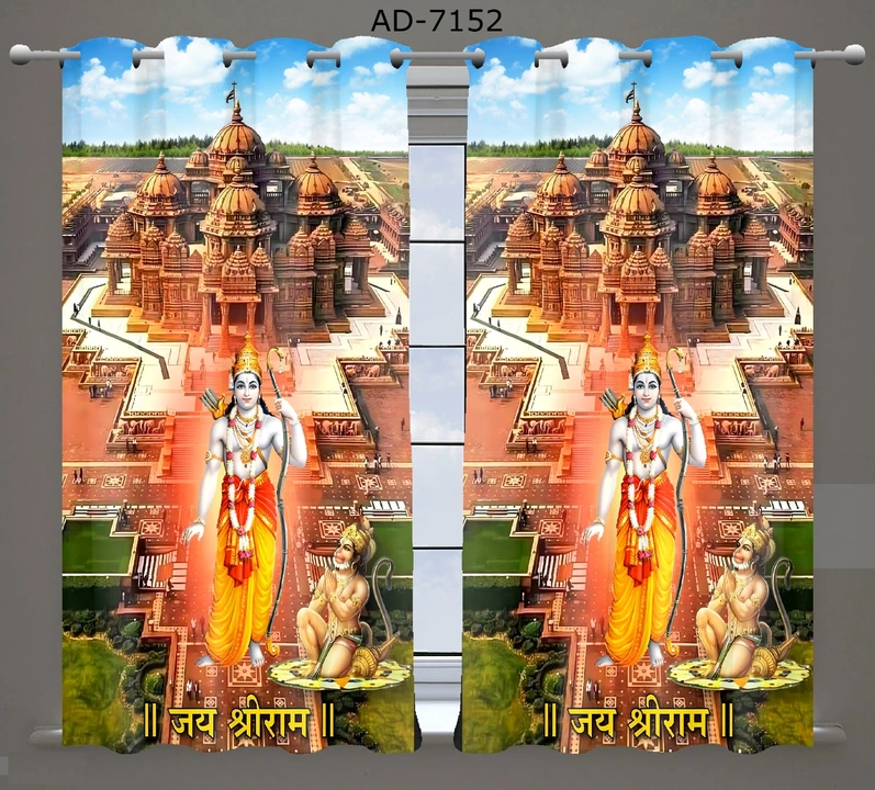 Jai Shree Ram Curtain uploaded by Vivaan Textile (Vivrose) on 1/24/2024