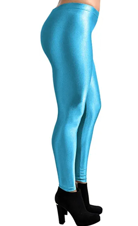 Satin Shiner leggings sky Blue Colour  uploaded by Faith And Fashion on 1/24/2024