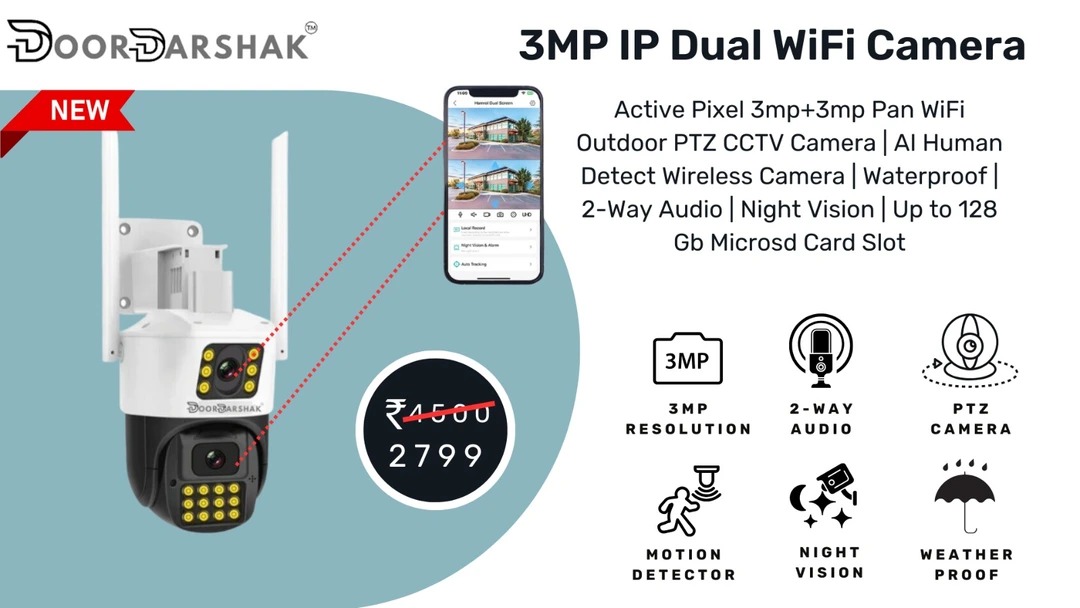 3MP IP Dual Wi-Fi camera uploaded by Security guard on 1/24/2024