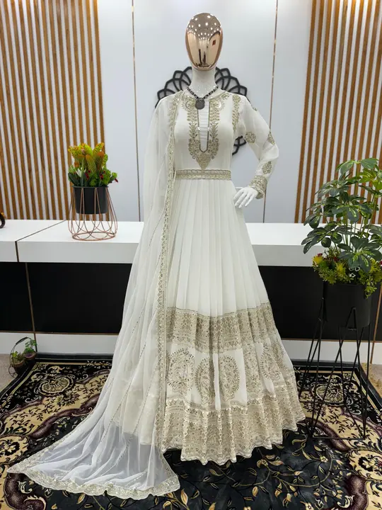 Gown duppatta with bottom uploaded by MAHADEV FASHION on 1/24/2024