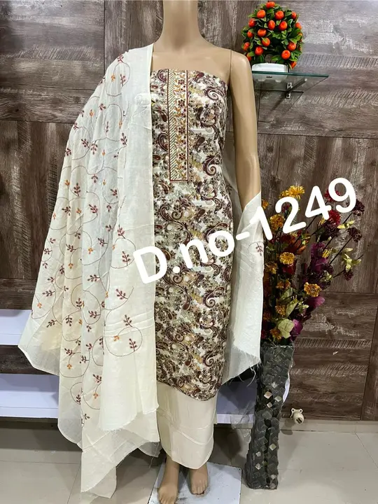 Pure cotton with dupatta work  uploaded by A/N Collection  on 1/25/2024