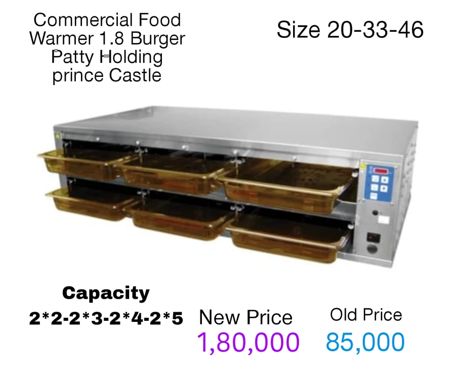 Commercial Food Warmer 1.8 Burger Patty Holding prince Castle  uploaded by business on 1/25/2024
