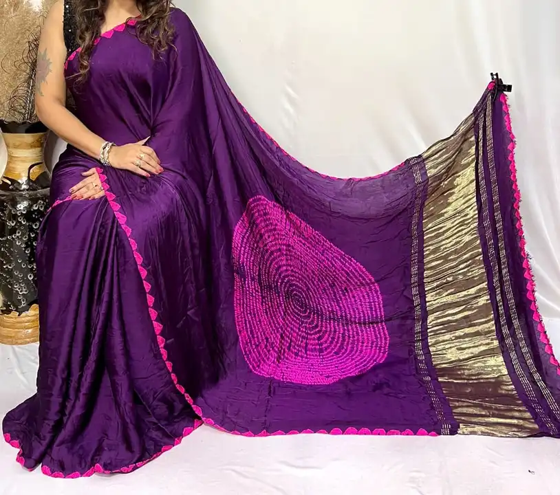 Post image Sibori &amp; bandhani saree
Fabric type:- modal silk
WhatsApp 7600502285