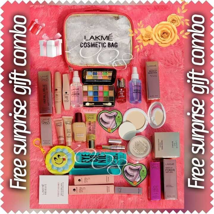 *LAKME AB001008*😎💞

*LAKME MAKEUP POUCH*
*MINI EYESHADOW PALETTE*
*LAKME REMOVER*
*LAKME FIXER*
*L uploaded by Saree business on 3/25/2021