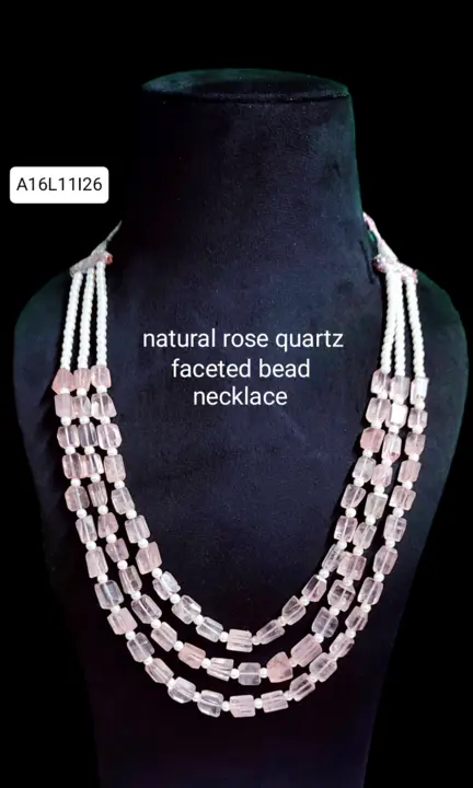 Post image Natural rose quartz necklace