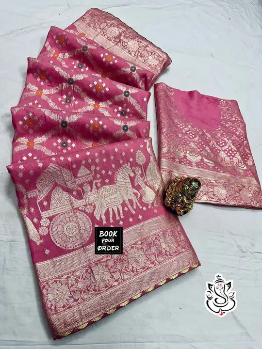 presents 
*Brand of women choice*

💃 Beautiful Banarasi Dola silk saree......🥻

💃 Beautiful jari  uploaded by BOKADIYA TEXOFIN on 1/26/2024