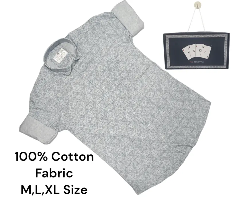 ♦️♣️1KKA♥️♠️ EXCLUSIVE 100% COTTON PRINTED BOX PACKING SHIRTS FOR MEN uploaded by business on 1/27/2024
