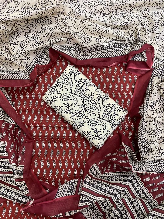 Handblock Printed cotton suit  uploaded by Bagru crafts on 1/27/2024